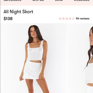 Show Me Your Mumu white sequin set - size L